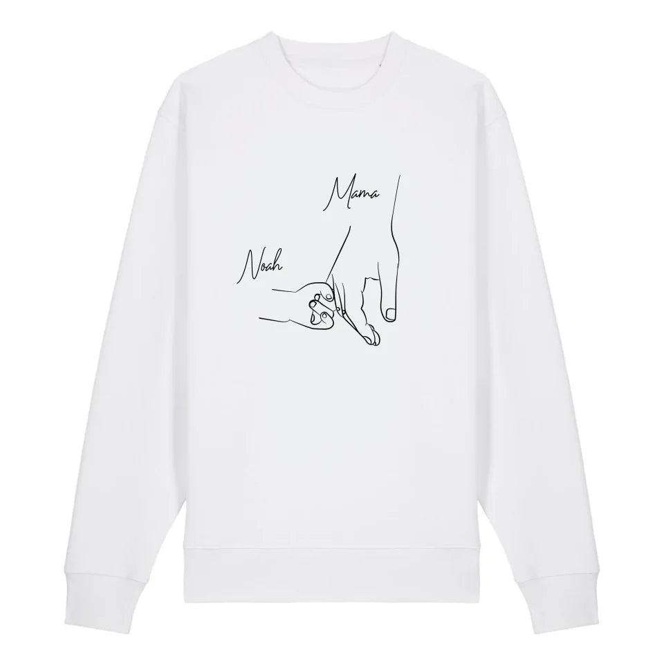 Hold my hand Mom - Bio Unisex Sweatshirt *personalisierbar*