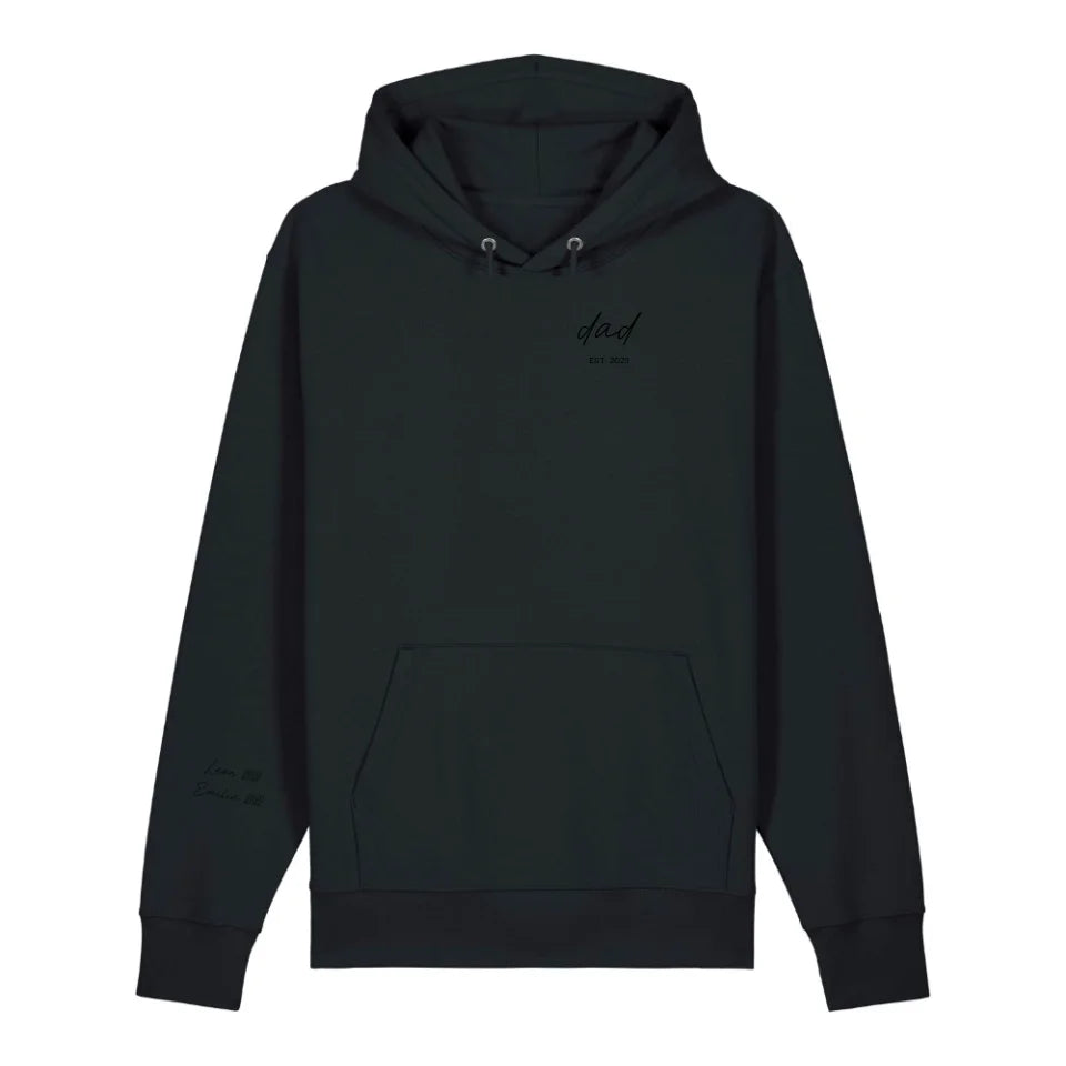 dad/mom handwritten + Ärmel - Bio Unisex Hoodie *personalisierbar* Cruiser Hoodie 2.0 ST ST Black