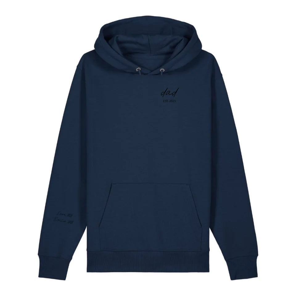 dad/mom handwritten + Ärmel - Bio Unisex Hoodie *personalisierbar* Cruiser Hoodie 2.0 ST ST French-Navy