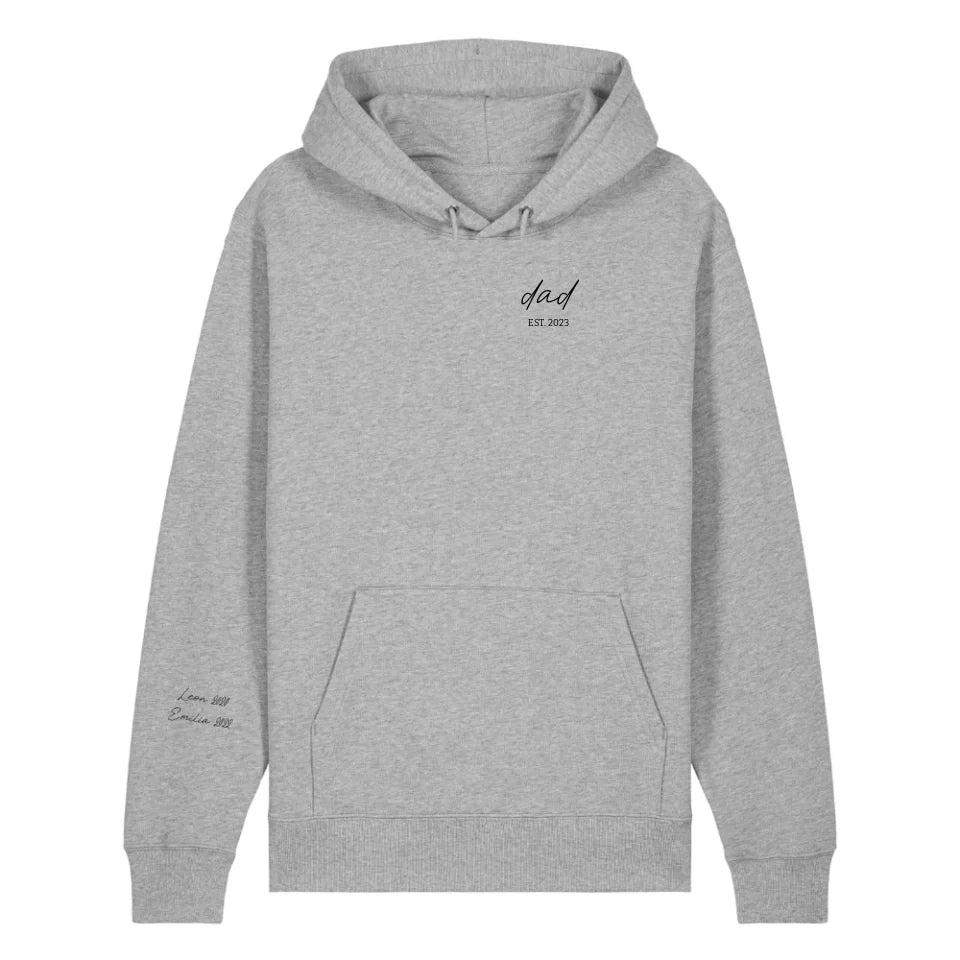dad/mom handwritten + Ärmel - Bio Unisex Hoodie *personalisierbar* Cruiser Hoodie 2.0 ST ST Heather-Grey