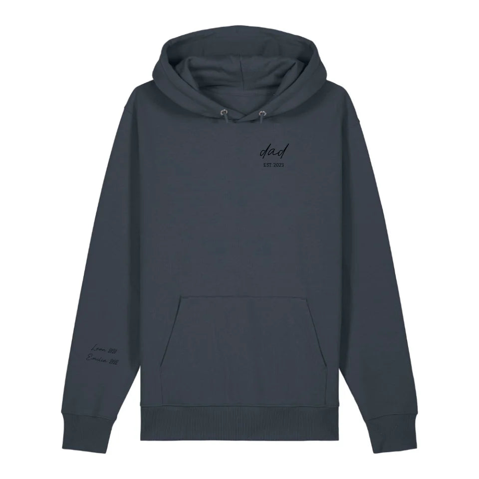 dad/mom handwritten + Ärmel - Bio Unisex Hoodie *personalisierbar*