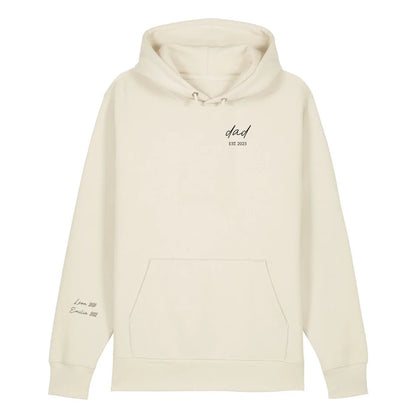 dad/mom handwritten + Ärmel - Bio Unisex Hoodie *personalisierbar*