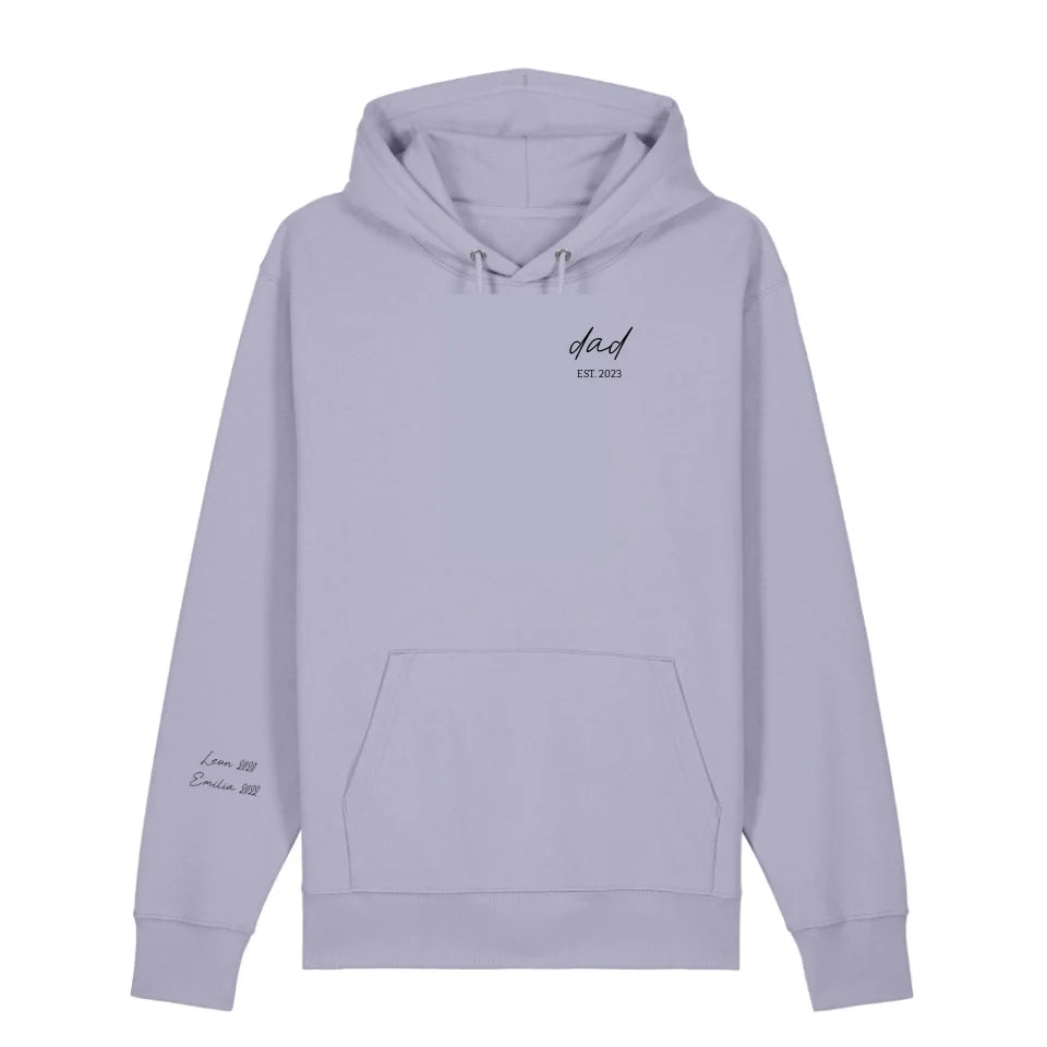 dad/mom handwritten + Ärmel - Bio Unisex Hoodie *personalisierbar*
