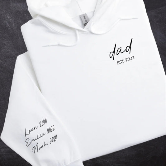 dad/mom handwritten + Ärmel - Bio Unisex Hoodie *personalisierbar*