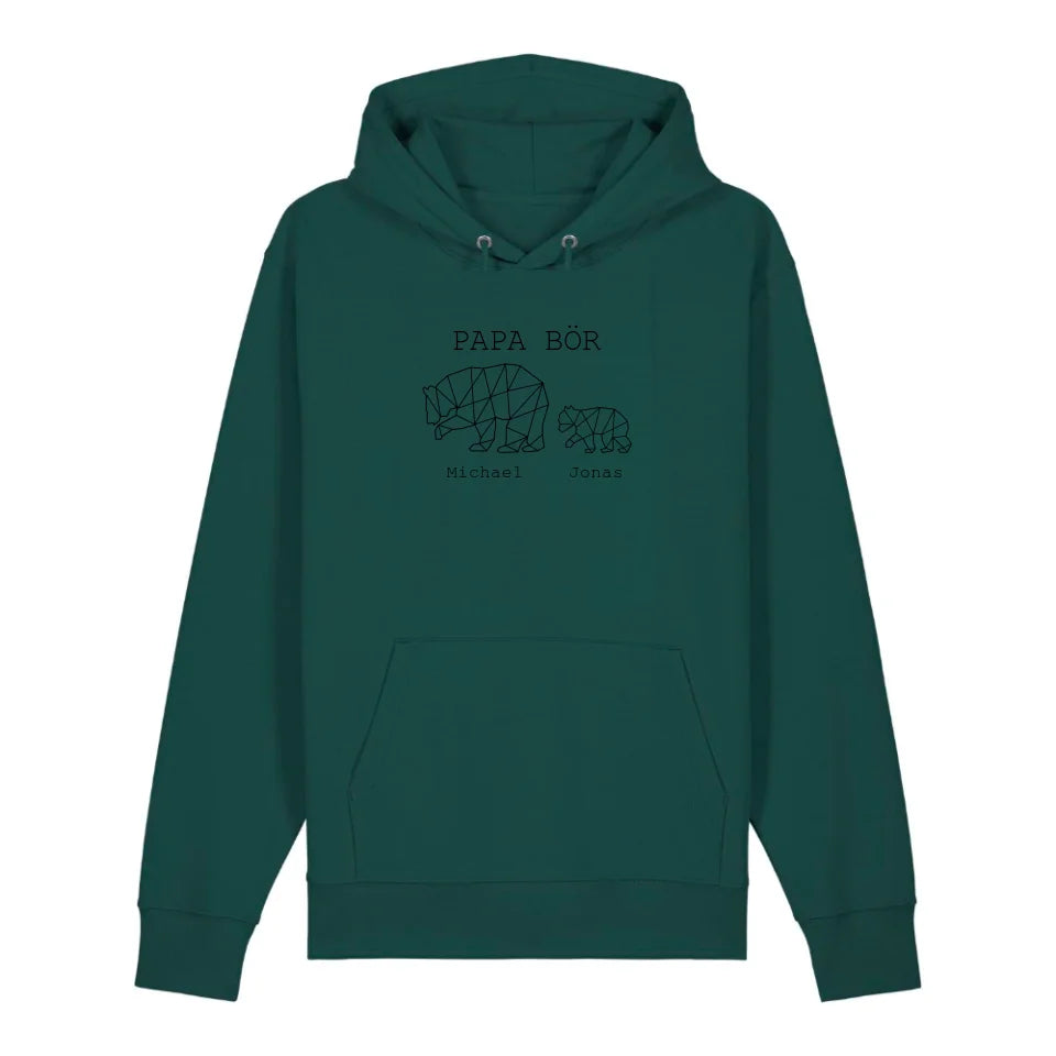 Papa Bör - Bio Unisex Hoodie *personalisierbar (1-4 Kinder mit Namen)*