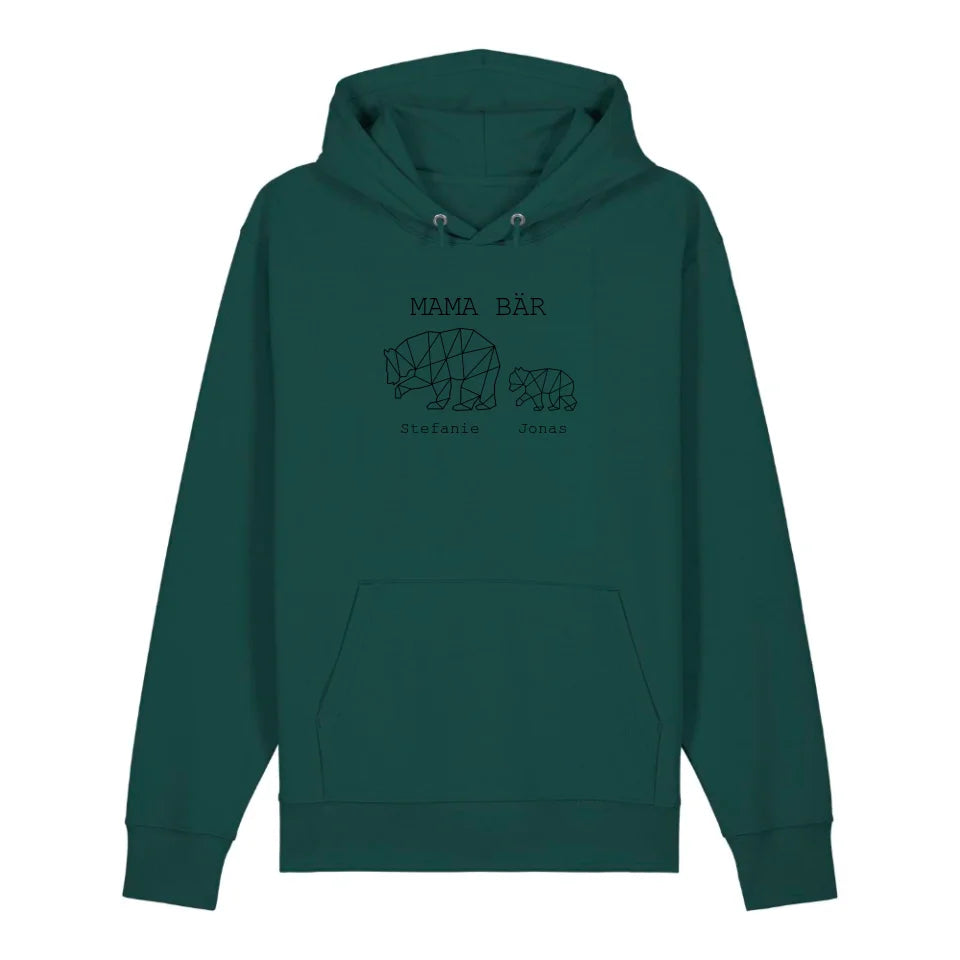 Mama Bär - Bio Unisex Hoodie *personalisierbar (1-4 Kinder mit Namen)*