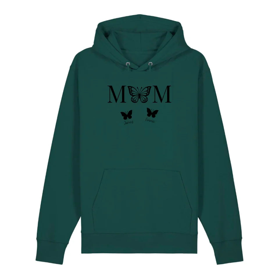 Mom Butterfly - Bio Unisex Hoodie *personalisierbar*