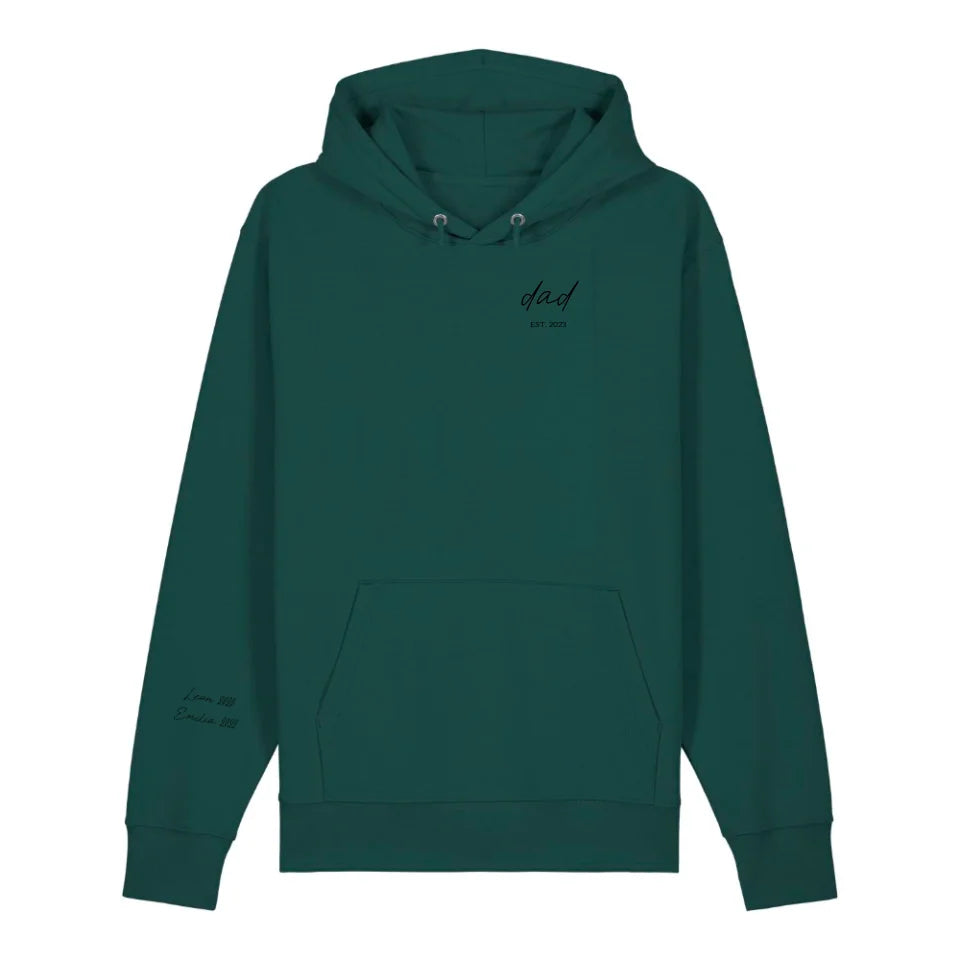dad/mom handwritten + Ärmel - Bio Unisex Hoodie *personalisierbar*