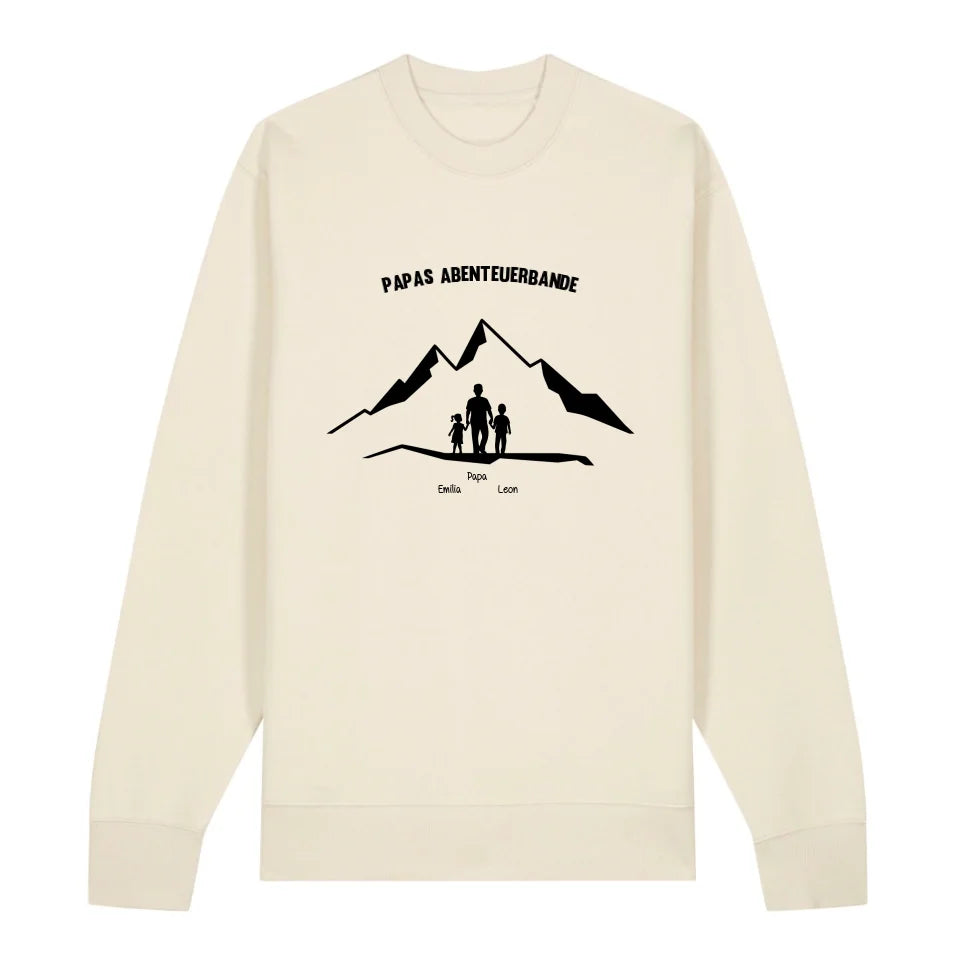 Papas Abenteuerbande - Bio Unisex Sweatshirt *personalisierbar*