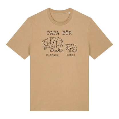 Papa Bör - Bio Herren Shirt *personalisierbar (1-4 Kinder mit Namen)*