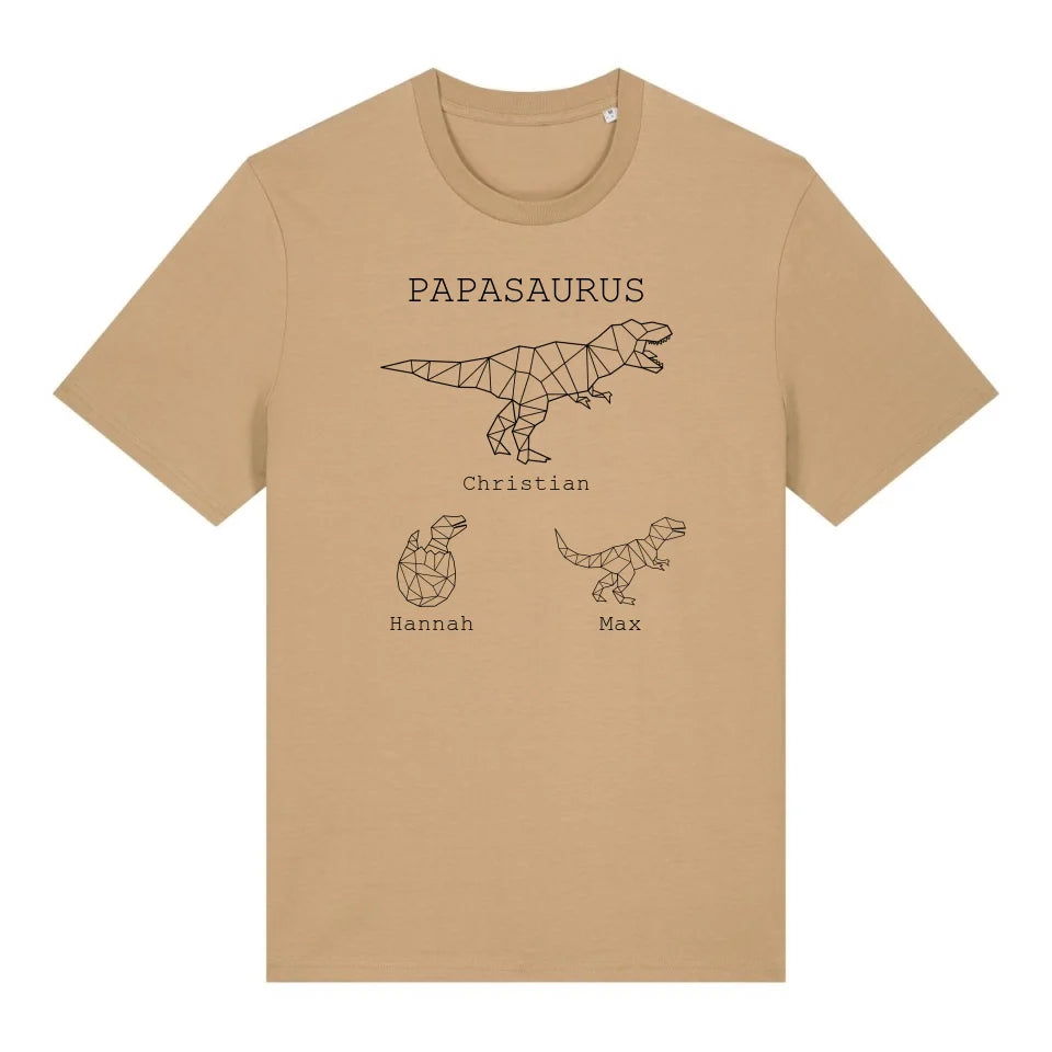 Papasaurus - Bio Herren Shirt *personalisierbar (mit Namen)*