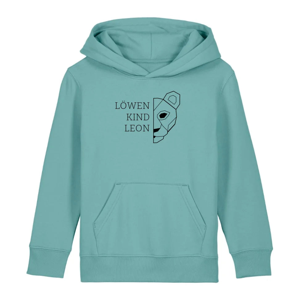 Löwen Kind - Bio Kinder Hoodie *personalisierbar (mit Namen)*