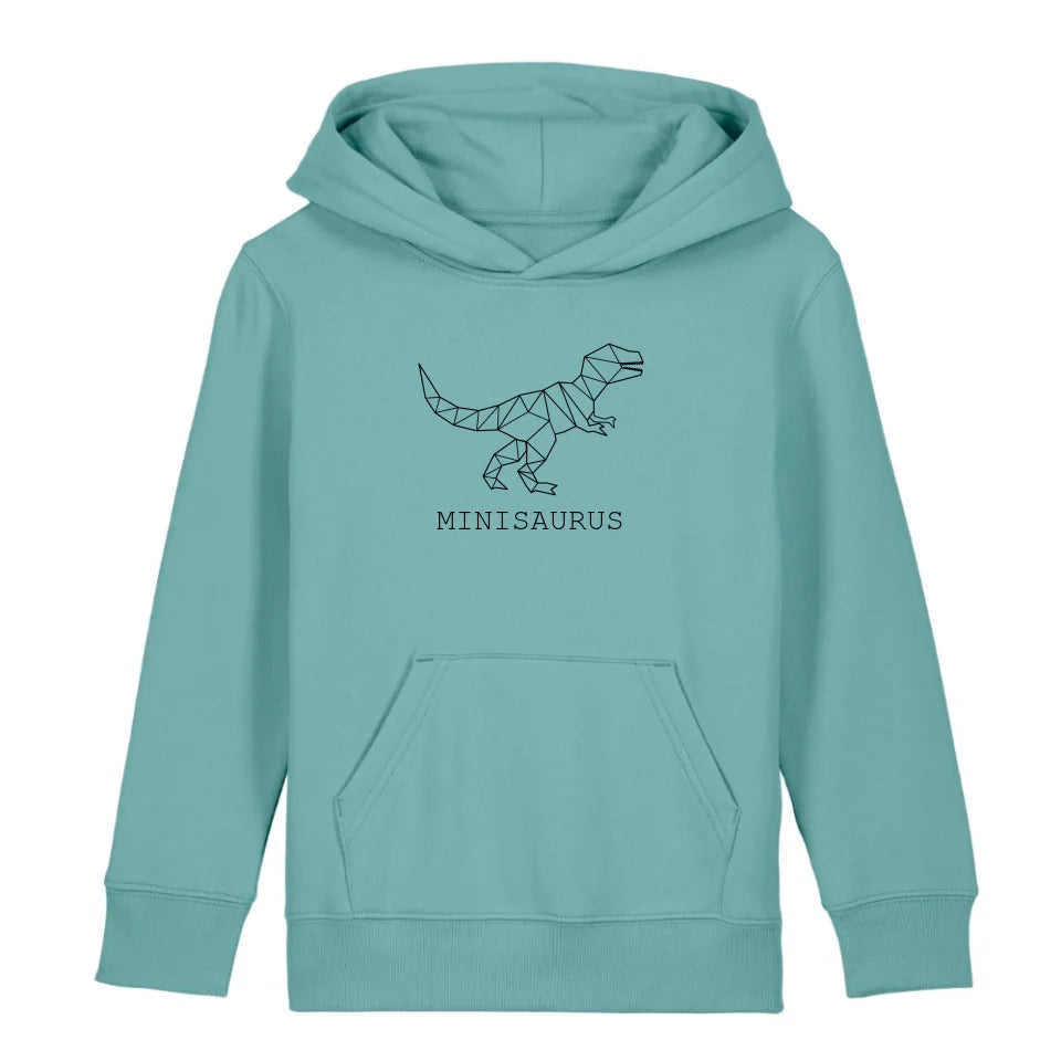 Minisaurus - Bio Kinder Hoodie *personalisierbar (ohne Namen)*