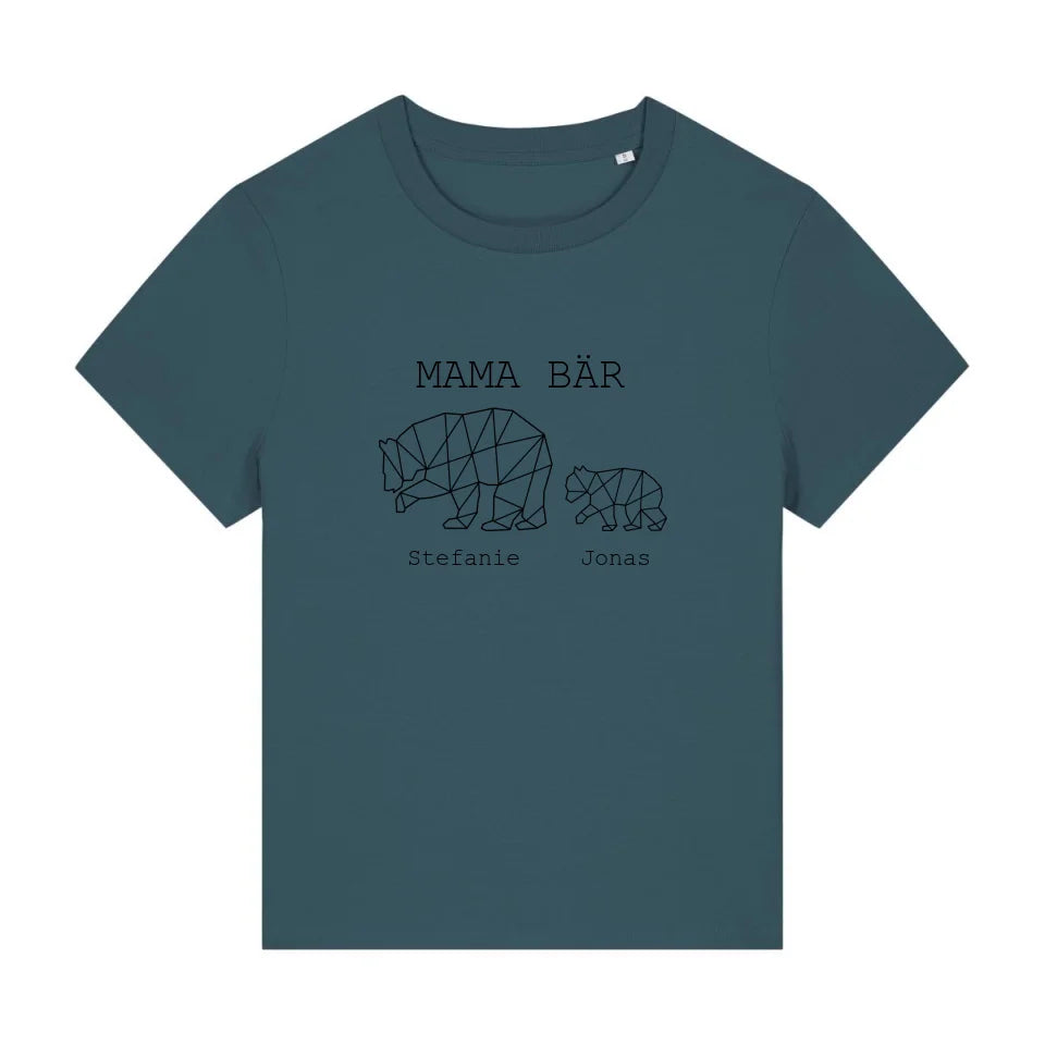 Mama Bär - Bio Damen Shirt *personalisierbar (1-4 Kinder mit Namen)*