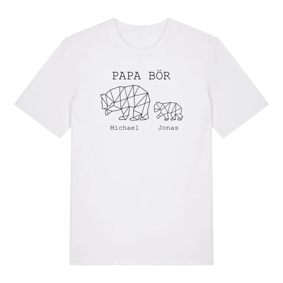 Papa Bör - Bio Herren Shirt *personalisierbar (1-4 Kinder mit Namen)*