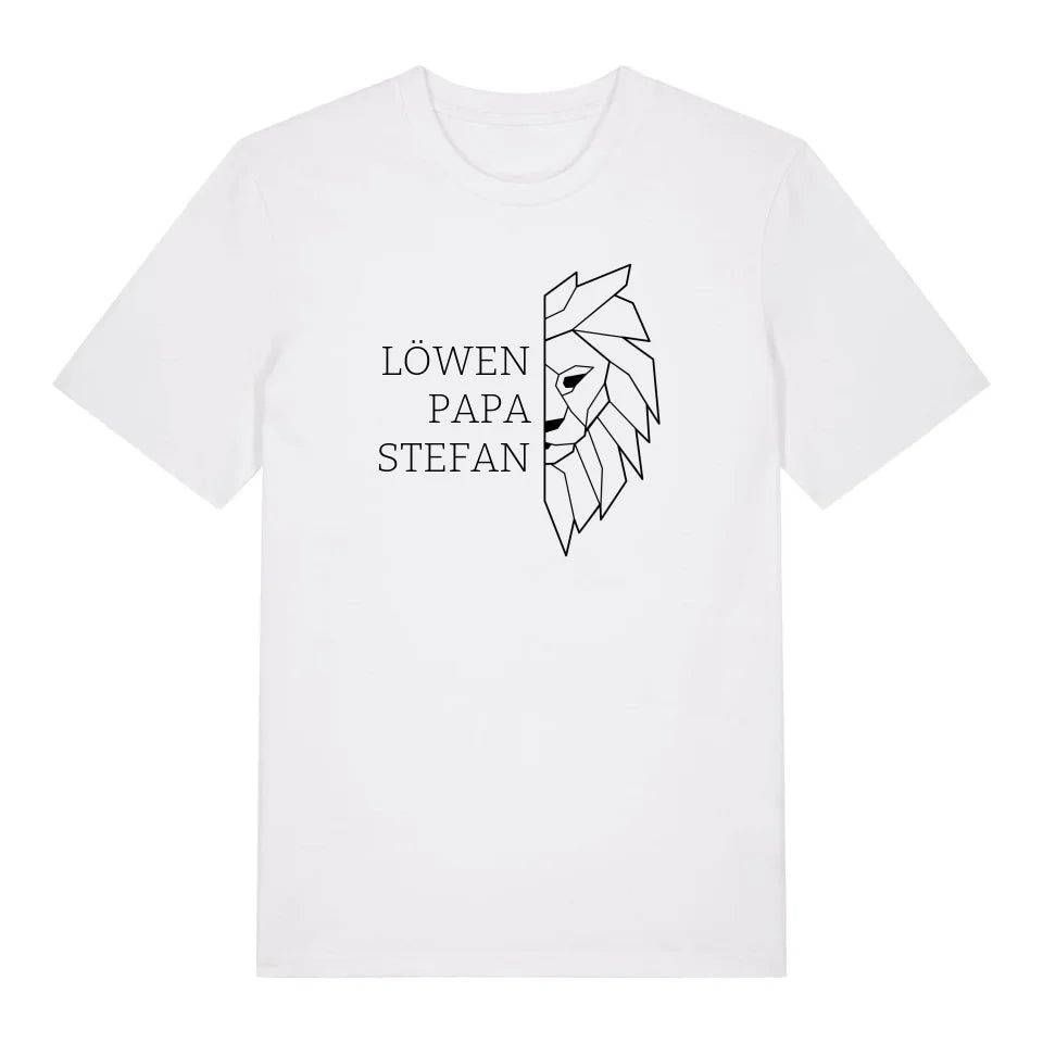 Löwen Papa - Bio Herren Shirt *personalisierbar (mit Namen)*