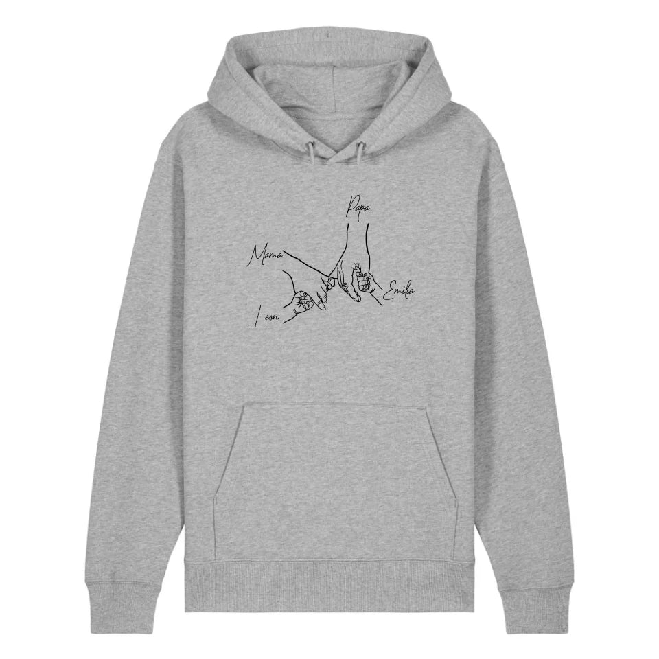 Family Hands - Bio Unisex Hoodie *personalisierbar*