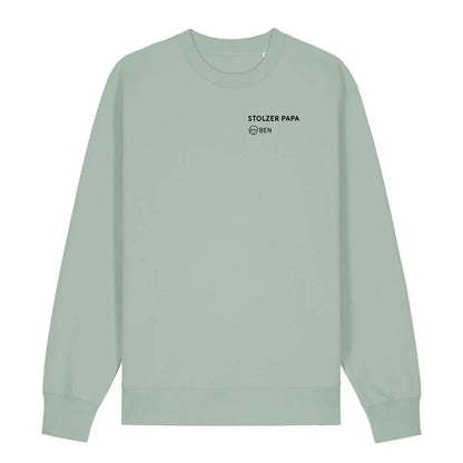 Stolzer Papa - Bio Unisex Sweatshirt *personalisierbar* Changer Sweatshirt 2.0 ST ST Aloe