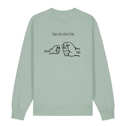 Papa und seine Crew - Bio Unisex Sweatshirt *personalisierbar* Changer Sweatshirt 2.0 ST ST Aloe