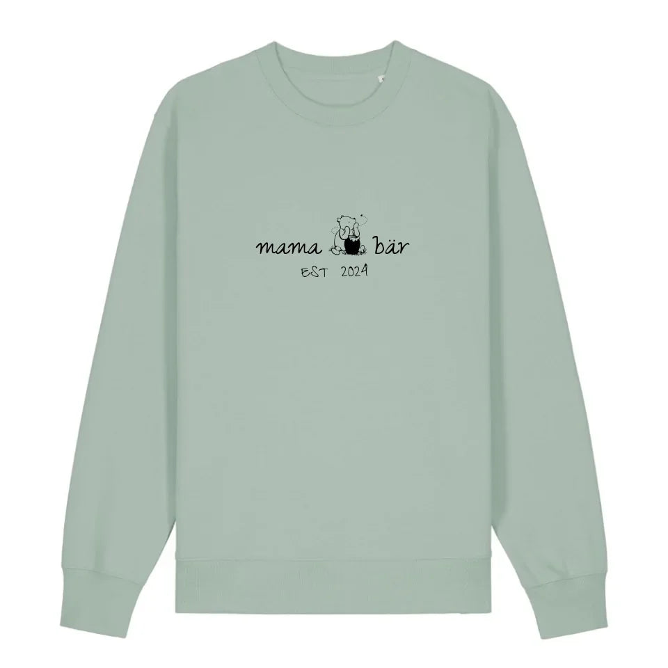 Mama Pu-Bär - Bio Unisex Sweatshirt *personalisierbar* Changer Sweatshirt 2.0 ST ST Aloe