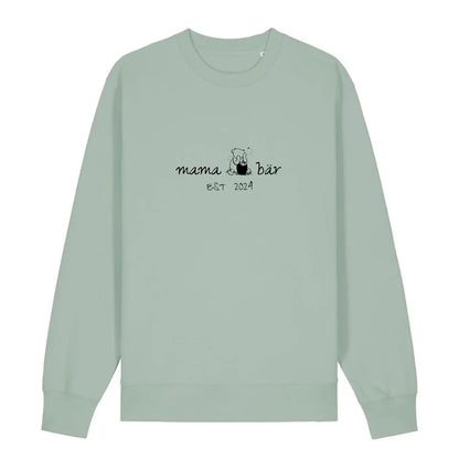 Mama Pu-Bär - Bio Unisex Sweatshirt *personalisierbar* Changer Sweatshirt 2.0 ST ST Aloe