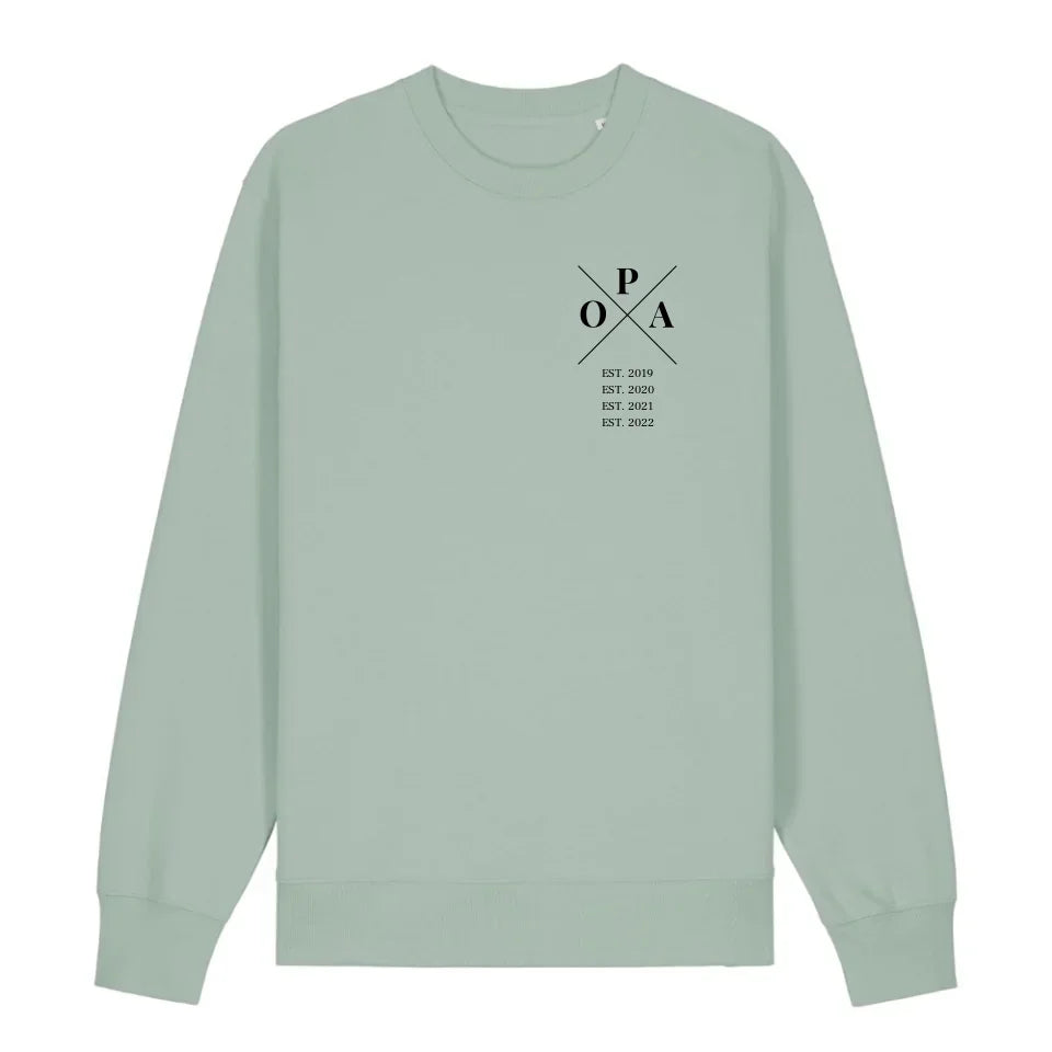 Opa Minimal - Bio Unisex Sweatshirt *personalisierbar* Changer Sweatshirt 2.0 ST ST Aloe