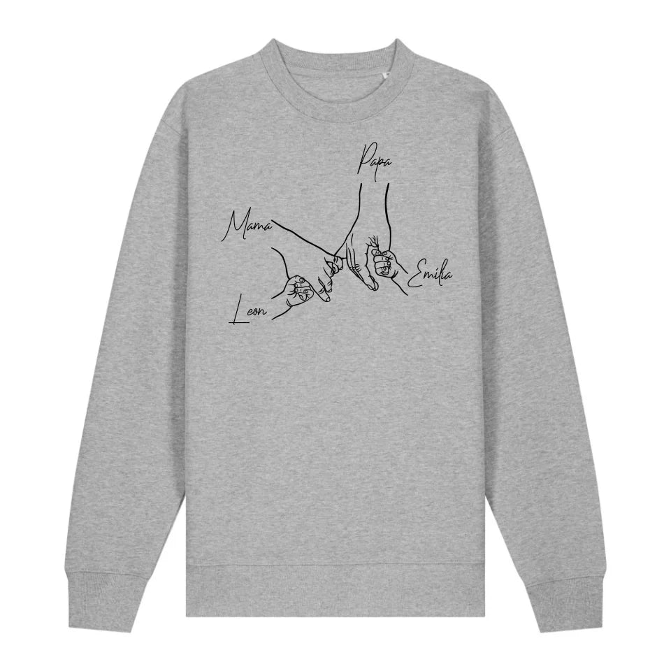 Family Hands - Bio Unisex Sweatshirt *personalisierbar*