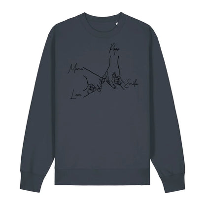 Family Hands - Bio Unisex Sweatshirt *personalisierbar*