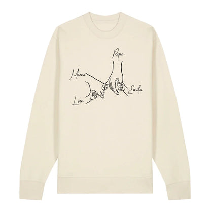 Family Hands - Bio Unisex Sweatshirt *personalisierbar*