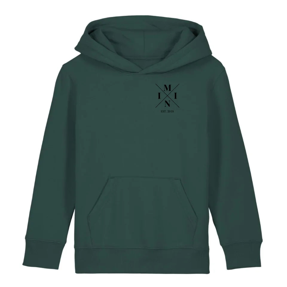 Mini Minimal - Bio Kinder Hoodie *personalisierbar* Mini Cruiser Hoodie 2.0 ST ST Glazed-Green