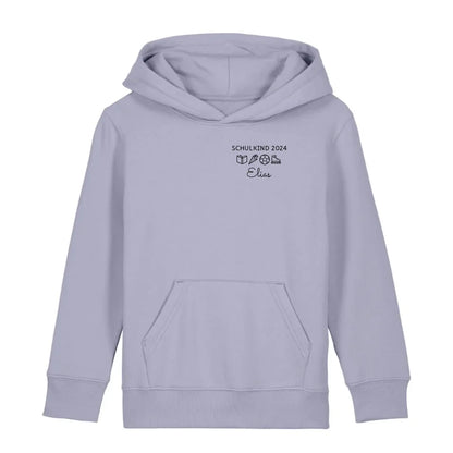 Schulkind Symbole - Bio Kinder Hoodie *personalisierbar* Mini Cruiser Hoodie 2.0 ST ST Lavender