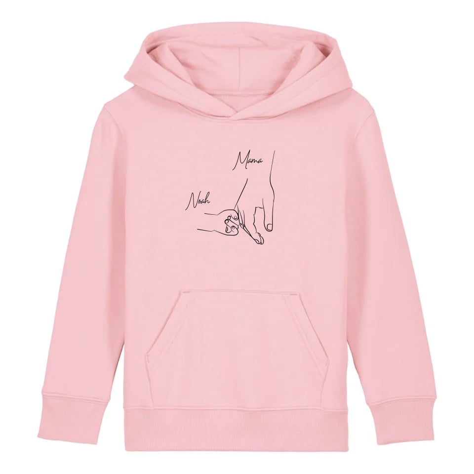 Hold my hand Mom - Bio Kinder Hoodie *personalisierbar* Mini Cruiser Hoodie 2.0 ST ST Cotton-Pink