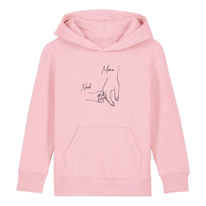 Hold my hand Mom - Bio Kinder Hoodie *personalisierbar* Mini Cruiser Hoodie 2.0 ST ST Cotton-Pink