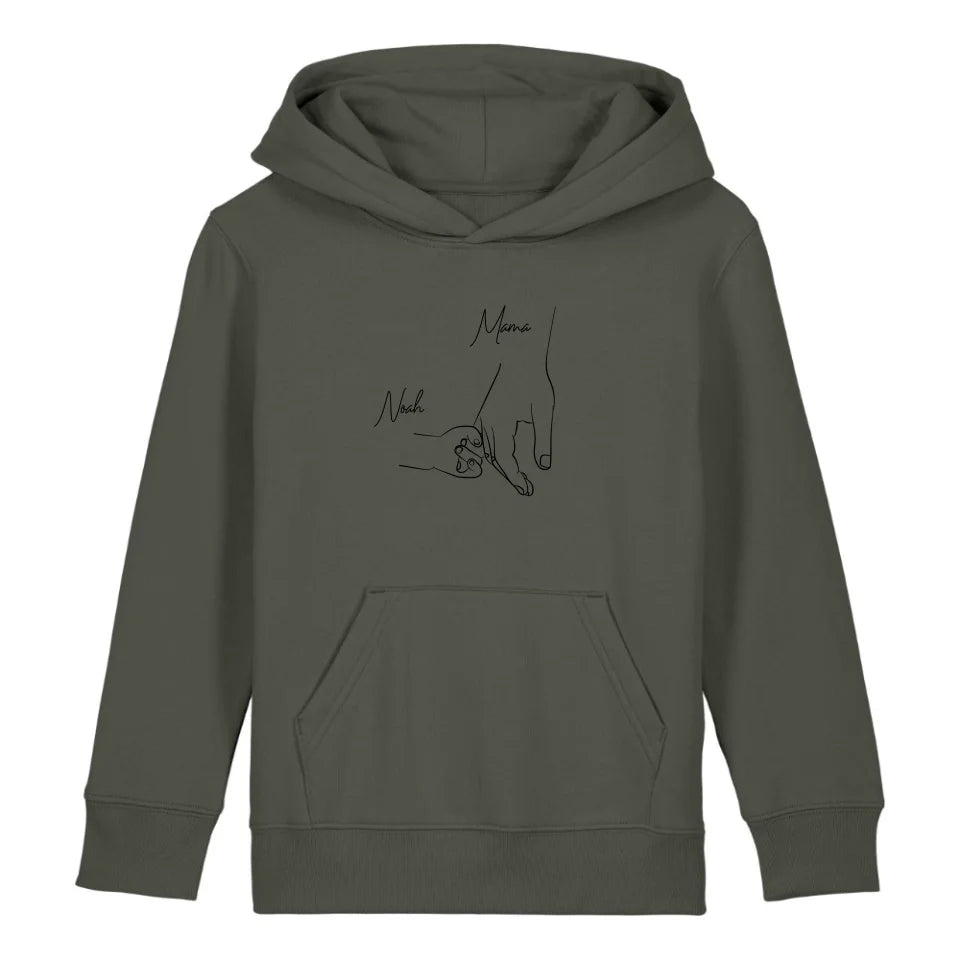 Hold my hand Mom - Bio Kinder Hoodie *personalisierbar* Mini Cruiser Hoodie 2.0 ST ST Khaki