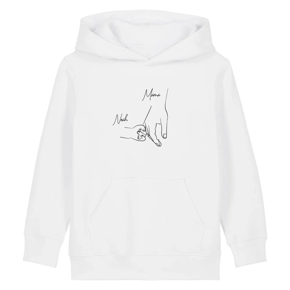 Hold my hand Mom - Bio Kinder Hoodie *personalisierbar* Mini Cruiser Hoodie 2.0 ST ST White