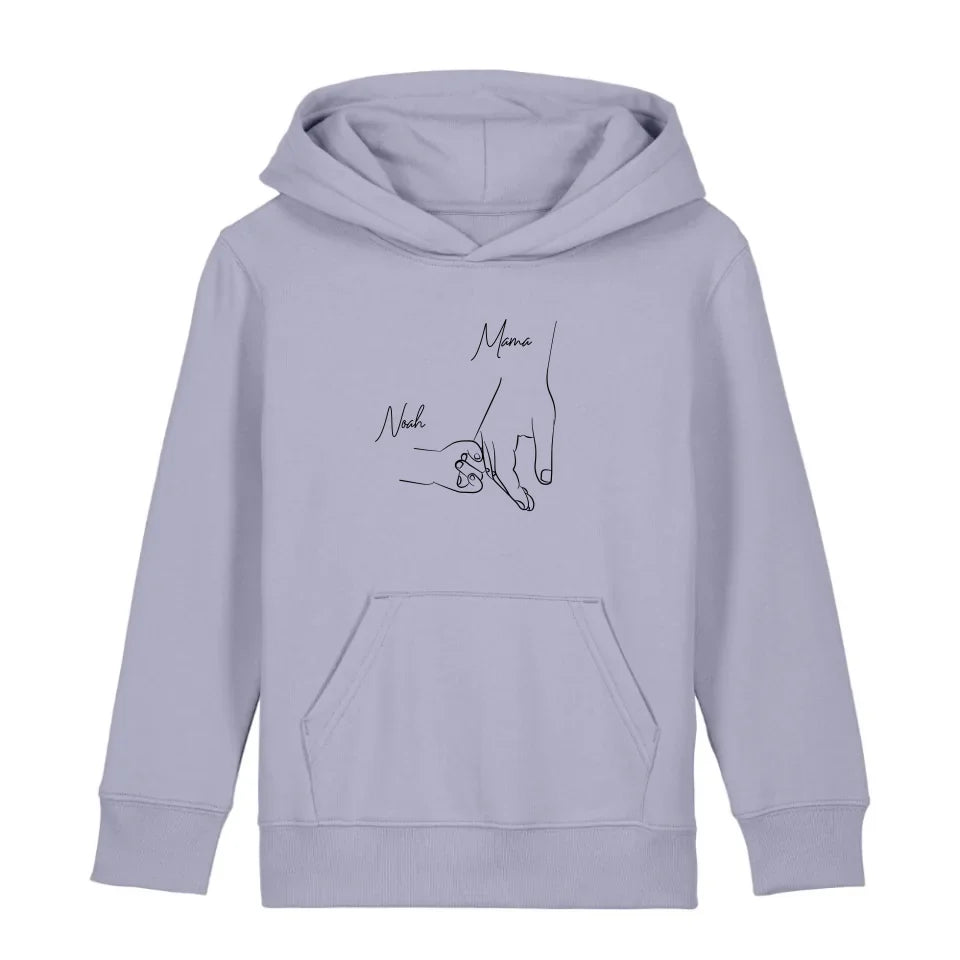 Hold my hand Mom - Bio Kinder Hoodie *personalisierbar* Mini Cruiser Hoodie 2.0 ST ST Lavender