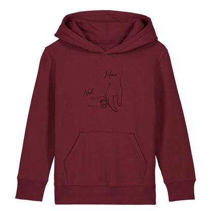 Hold my hand Mom - Bio Kinder Hoodie *personalisierbar* Mini Cruiser Hoodie 2.0 ST ST Burgundy