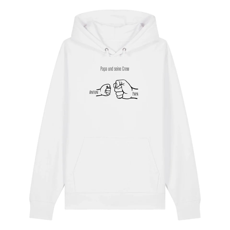 Papa und seine Crew - Bio Unisex Hoodie *personalisierbar*