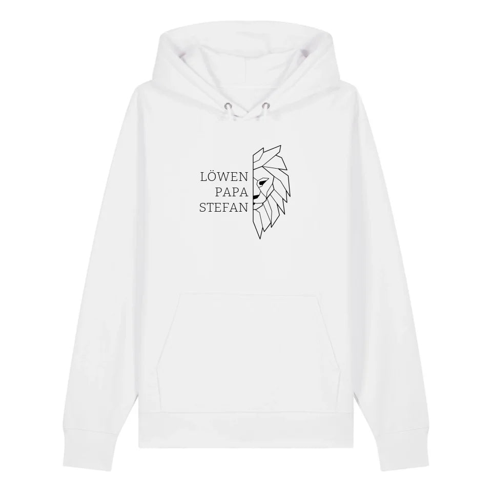 Löwen Papa - Bio Unisex Hoodie *personalisierbar (mit Namen)*