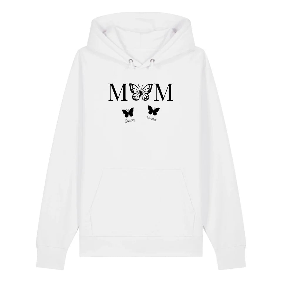 Mom Butterfly - Bio Unisex Hoodie *personalisierbar*