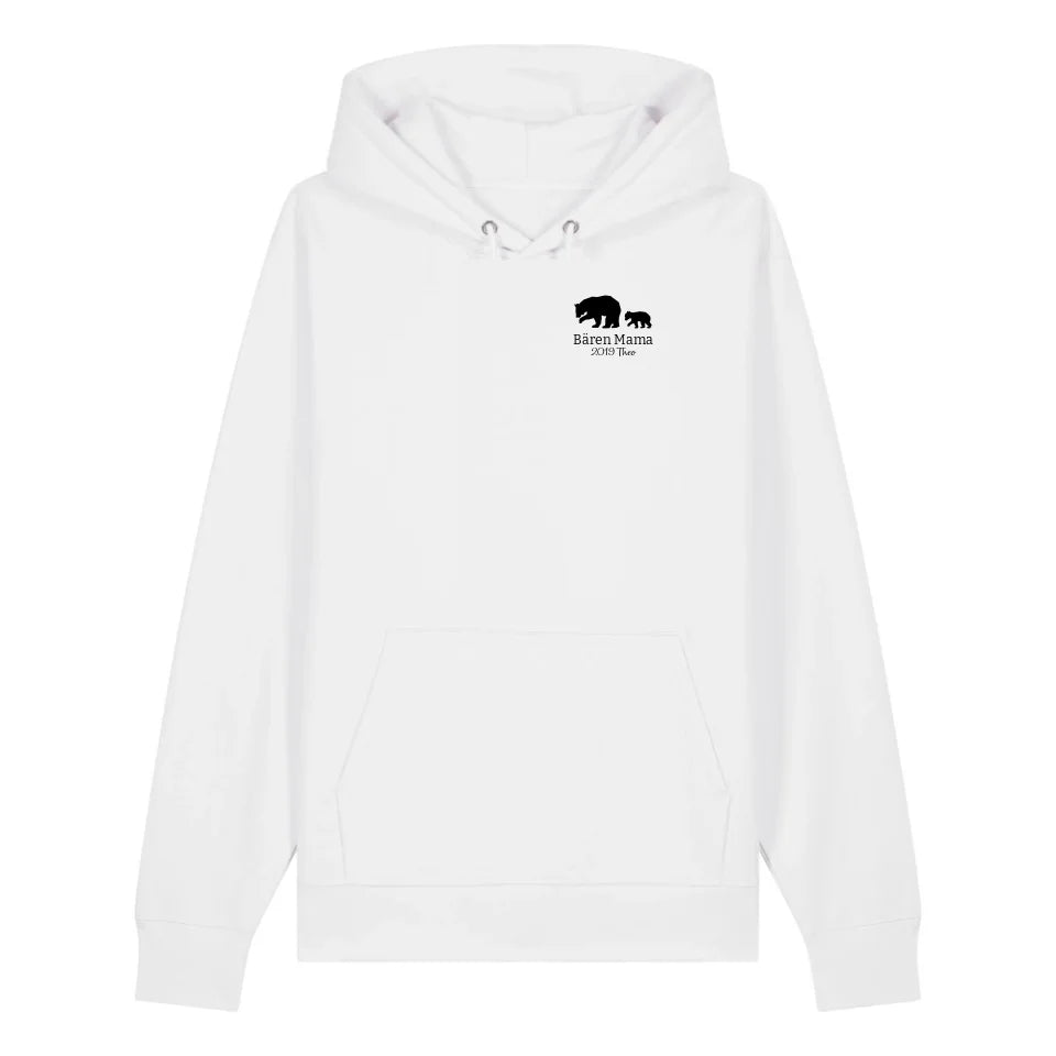 Bären Mama klein - Bio Unisex Hoodie *personalisierbar*