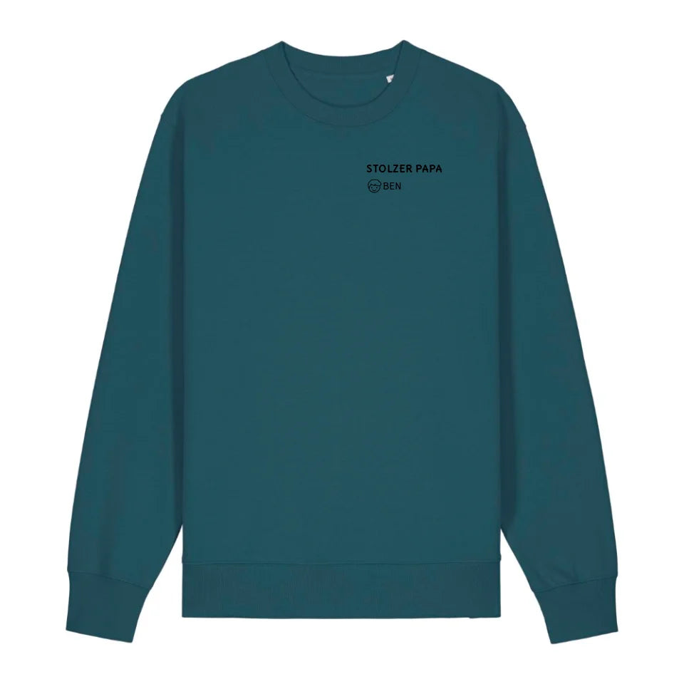 Stolzer Papa - Bio Unisex Sweatshirt *personalisierbar* Changer Sweatshirt 2.0 ST ST Stargazer
