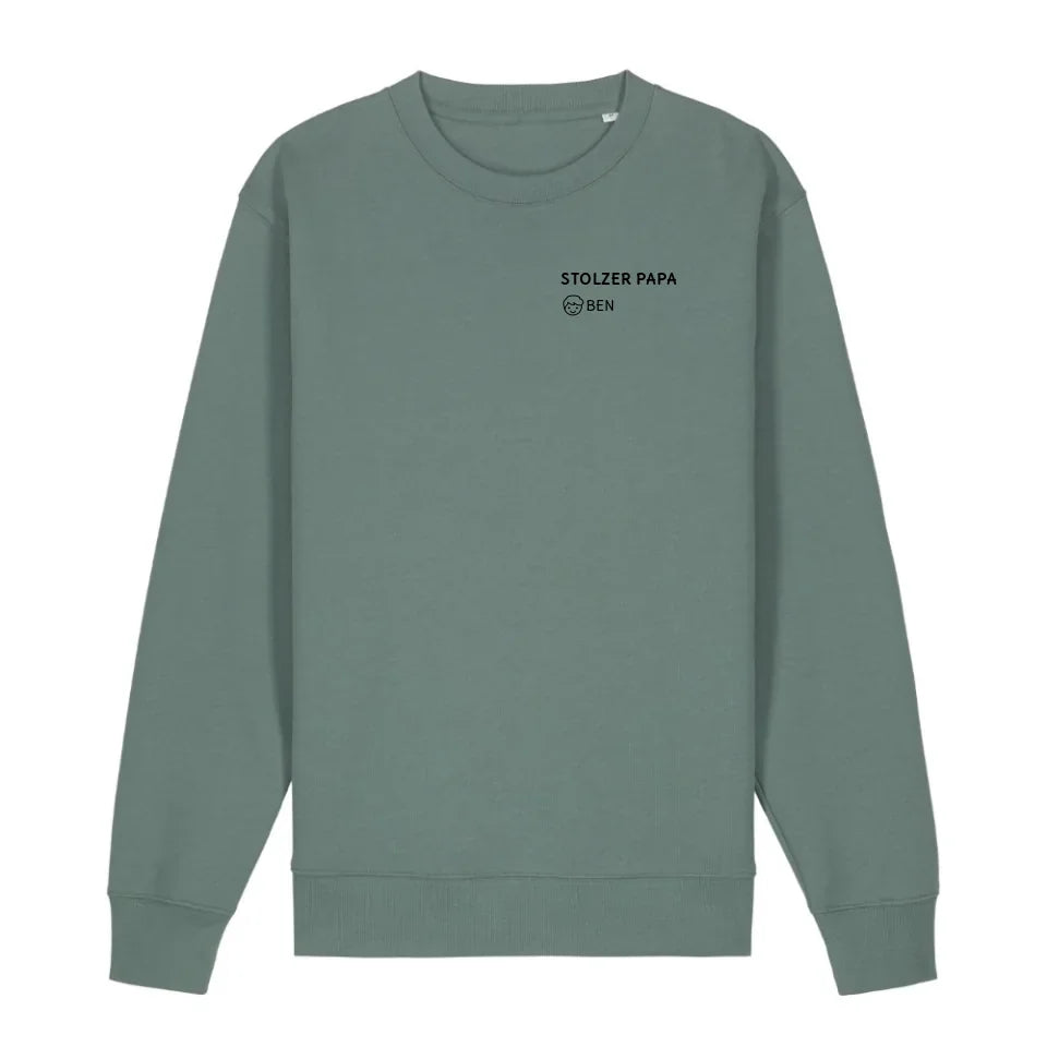 Stolzer Papa - Bio Unisex Sweatshirt *personalisierbar* Changer Sweatshirt 2.0 ST ST Green-Bay