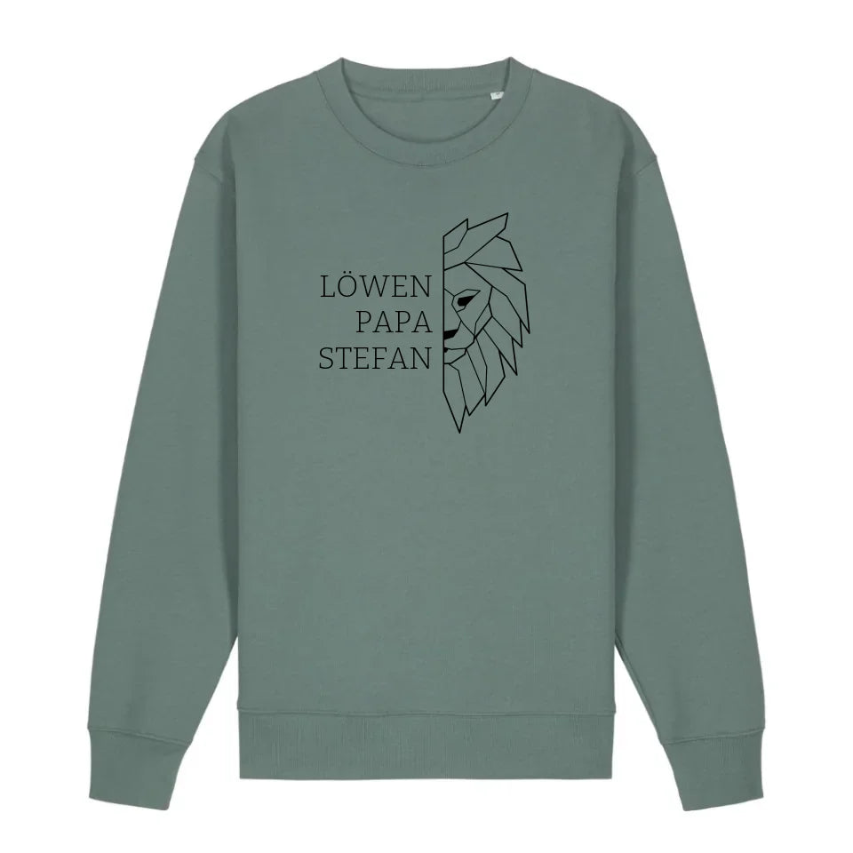 Löwen Papa - Bio Unisex Sweatshirt *personalisierbar (mit Namen)* Changer Sweatshirt 2.0 ST ST Green-Bay