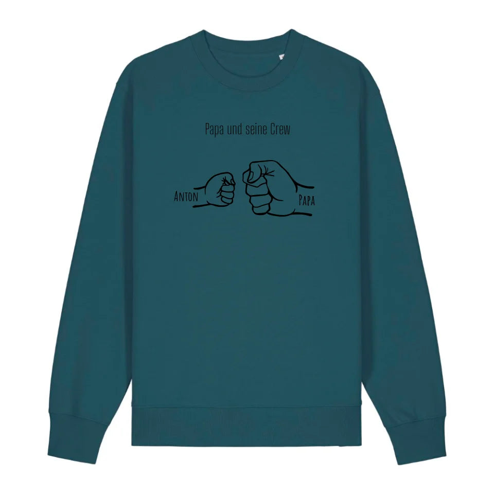 Papa und seine Crew - Bio Unisex Sweatshirt *personalisierbar* Changer Sweatshirt 2.0 ST ST Stargazer