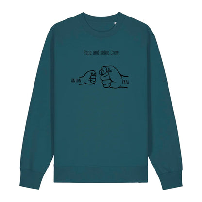 Papa und seine Crew - Bio Unisex Sweatshirt *personalisierbar* Changer Sweatshirt 2.0 ST ST Stargazer