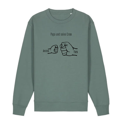 Papa und seine Crew - Bio Unisex Sweatshirt *personalisierbar* Changer Sweatshirt 2.0 ST ST Green-Bay