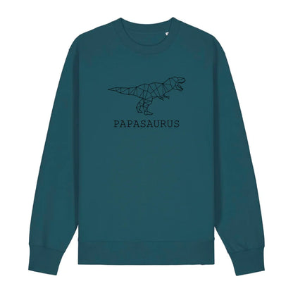 Papasaurus - Bio Unisex Sweatshirt *personalisierbar (ohne Namen)*