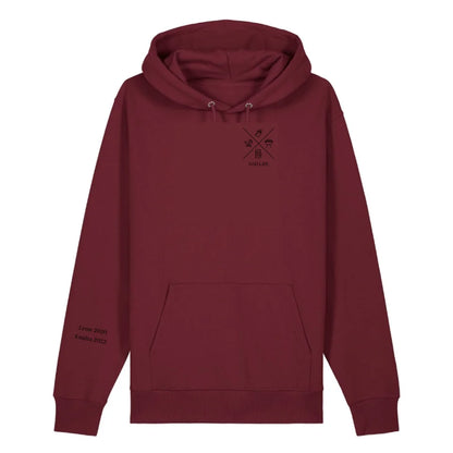 Dad/Mom Minimal Symbole + Ärmel - Bio Unisex Hoodie *personalisierbar* Cruiser Hoodie 2.0 ST ST Burgundy