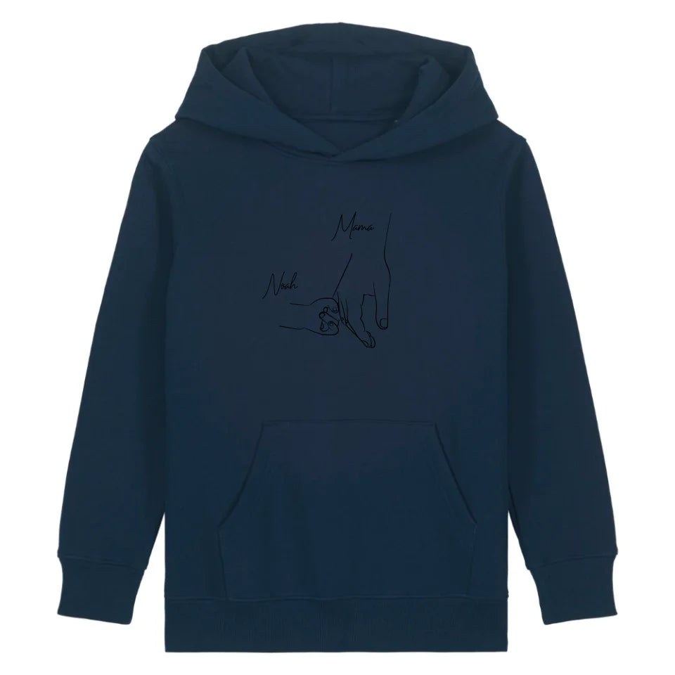 Hold my hand Mom - Bio Kinder Hoodie *personalisierbar* Mini Cruiser Hoodie 2.0 ST ST French-Navy
